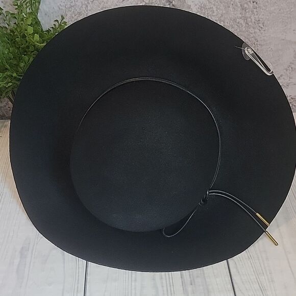 Mixit Black Wool Felt Floppy Hat For Women - Picture 10 of 10